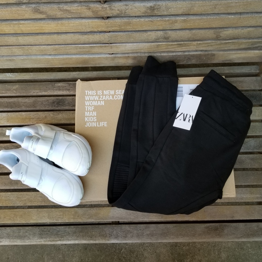 NEW ZARA BIKER JOGGING PANTS - ANTHRACITE GREY🔥🔥